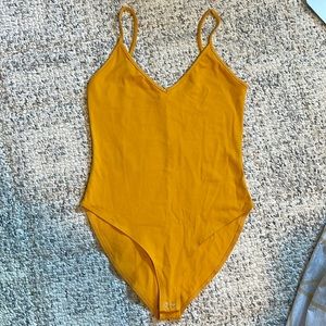 Forever 21 Golden yellow bodysuit